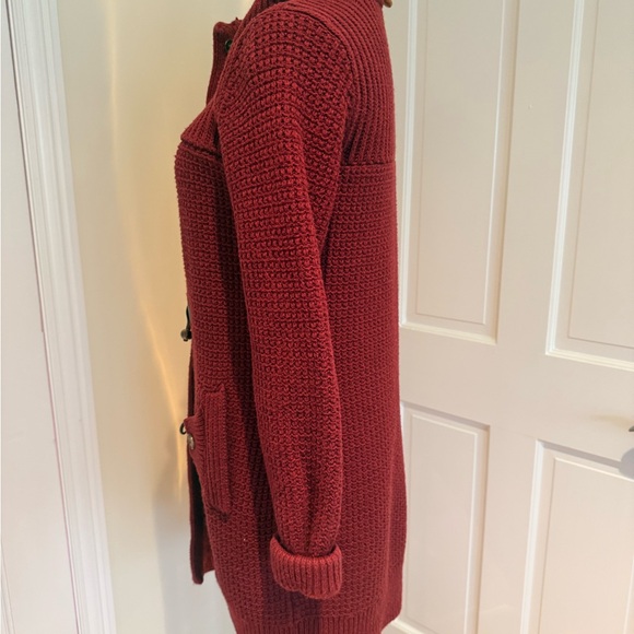 Hanna Andersson Deep Red Toggle Cardigan - Picture 3 of 7